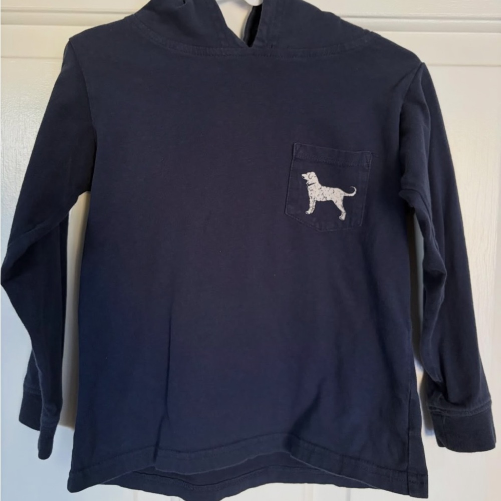The Black Dog Kids Navy Long Sleeve Tee with Dog Pocket